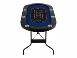 Mesa SucceBuy de Poker Plegable Ovalada para 8 Jugadores de 183cm, Blackjack de Casino y Texas Holdem