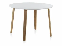 Hot Mesa tablero de fibras de densidad media con patas chapadas de roble 110 diámetro Mesa De Comedor