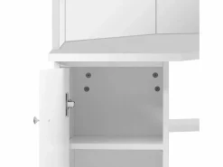 New vidaxl Mesa tocador de maquillaje de esquina blanca Blanco