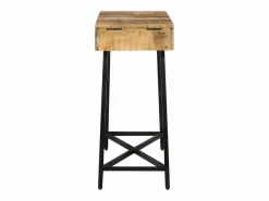 Clearance Mesa tocador madera maciza mango rugosa y hierro 105x35x75 cm Tocador