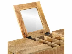 Clearance Mesa tocador madera maciza mango rugosa y hierro 105x35x75 cm Tocador