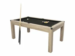 Outlet Vente-unique Mesa transformable en billar y ping-pong, , Ancho 182 x Prof. 102 x Alt. 80 cm, HENK Color natural claro