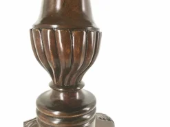 Clearance Les Tendances Mesa velador de madera caoba marrón con 2 cajones Castle 60 cm Marru00f3n