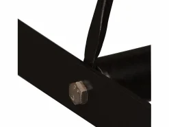 vidaxl Mesa y 2 taburetes bar madera maciza reciclada cuero real lona