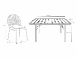 MYLIA Mesa y sillas de jardín CEDEIRA 3427037