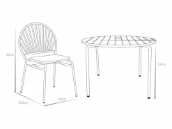 MYLIA Mesa y sillas de jardín CEDEIRA 3427035