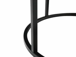 Vente-unique Mesas de centro nido en MDF y cristal templado - Transparente y natural - REMINA Transparente / Negro / Color natural claro