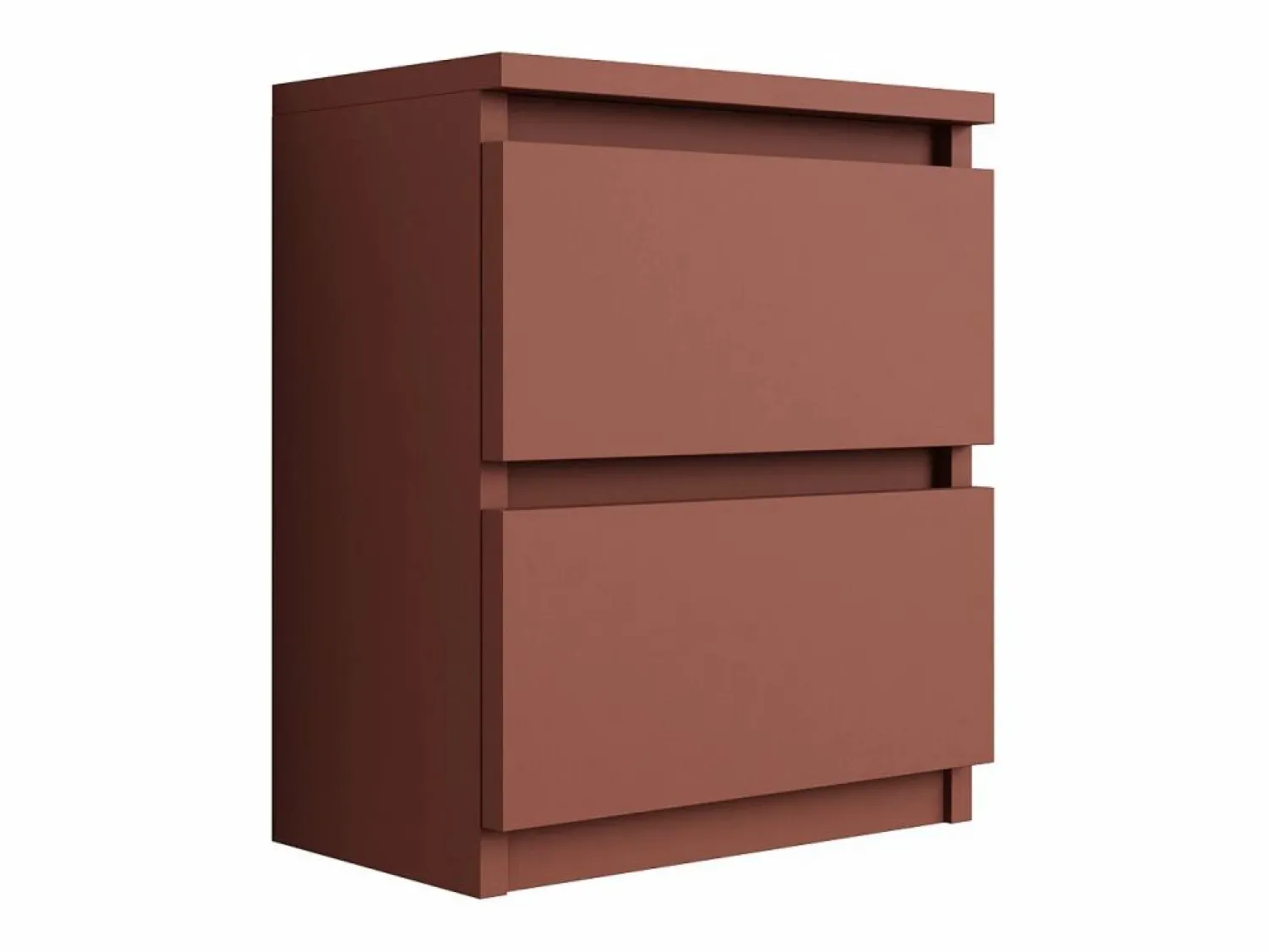 Hot Mesilla de noche de pie con dos cajones – 45 × 36 × 36 cm – color: ladrillo Rojo