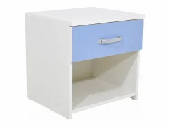 Mesilla de noche haaus Leco, 1 cajón, Blanco/, 40 x 35 x 40 cm