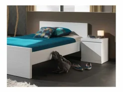 Vipack Mesilla de noche Lara de 2 cajones de madera lacada en