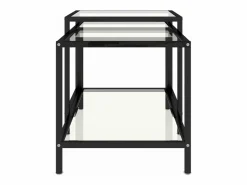 Outlet Clicnbuy Mesita de centro 2 piezas vidrio templado Transparente