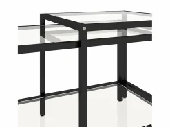 Outlet Clicnbuy Mesita de centro 2 piezas vidrio templado Transparente