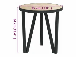 Online Clicnbuy Mesita de centro MDF color roble Sonoma Ø35 cm Marru00f3n
