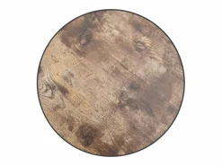 Best Mesita de centro MDF negro y amarillo Ø35 cm Mesa Auxiliar
