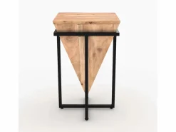 Rendez-Vous Déco Mesita de madera de acacia y metal - Shanghai