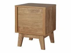 Hot Mesita de Noche 1 Cajón con Frente de Ratán y 1 Nicho L39 cm - PALMO Mesita De Noche