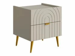 Hot Vente-unique Mesita de noche con 2 cajones - NORSIM by Pascal MORABITO Beige