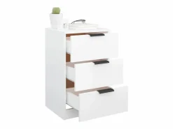 Discount Mesita de noche blanca 40x36x65 cm Mesita De Noche