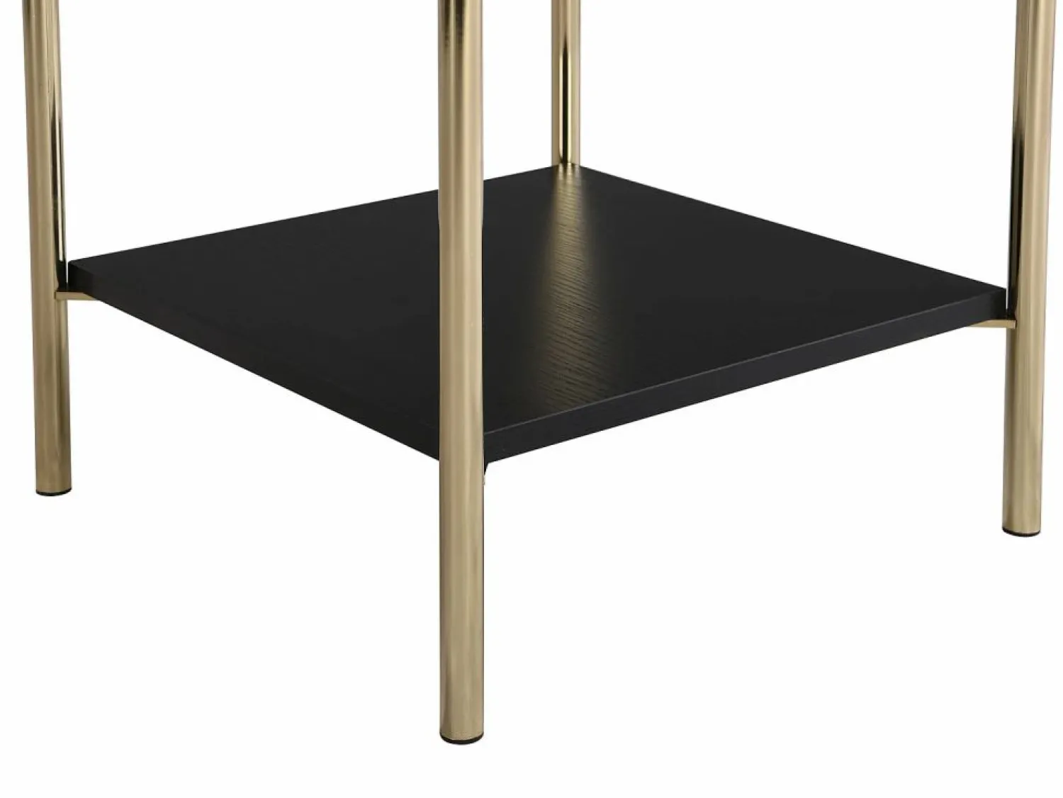 Best Vente-unique Mesita de noche con 1 cajón MDF y metal en color negro y dorado - MILAVIA Negro / Dorado
