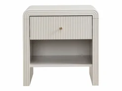 New Mesita de noche con 1 cajón y 1 hueco MDF y dorado - MIRENALO Mesita De Noche