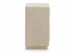 Discount Mesita de noche con 3 cajones de poliresina cemento blanco Camel