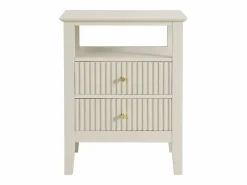 Discount Vente-unique Mesita de noche con 2 cajones y 1 estante en MDF - NIRIVA Beige