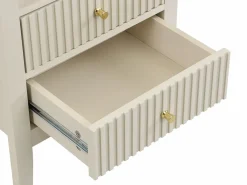 Discount Vente-unique Mesita de noche con 2 cajones y 1 estante en MDF - NIRIVA Beige