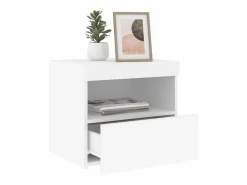 Clicnbuy Mesita de noche con luces LED 50x40x45 cm