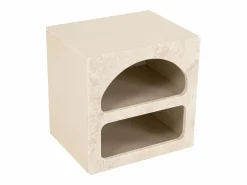 Vente-unique Mesita de noche conjunto de 2 con almacenamiento efecto mármol - LUELA Beige