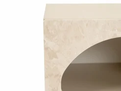 Vente-unique Mesita de noche conjunto de 2 con almacenamiento efecto mármol - LUELA Beige