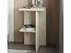 Outlet Calicosy Mesita de noche cuadrada con estante H60 cm - LERAY Beige