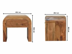 Hot Mesita de noche Darcy de Artisan Furniture, 1 cajón, marrón claro Beige