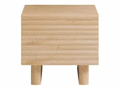 Mesita de noche de 1 puerta en MDF color natural - LUDIMA Mesita De Noche