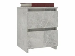 Clicnbuy Mesita de noche de aglomerado hormigón 30x30x40 cm Gris