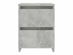 Clicnbuy Mesita de noche de aglomerado hormigón 30x30x40 cm Gris