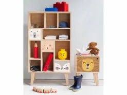 Hot Mesita de noche de pino para niños con dibujo de león. Muebles Niño