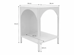 New Mesita de noche industrial de metal, set de 2 Muebles Niño