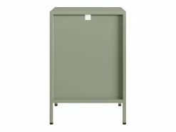 New Sweeek Mesita de noche industrial de metal, set de 2 Verde claro