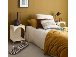Online Sweeek Mesita de noche industrial de metal, set de 2 Beige