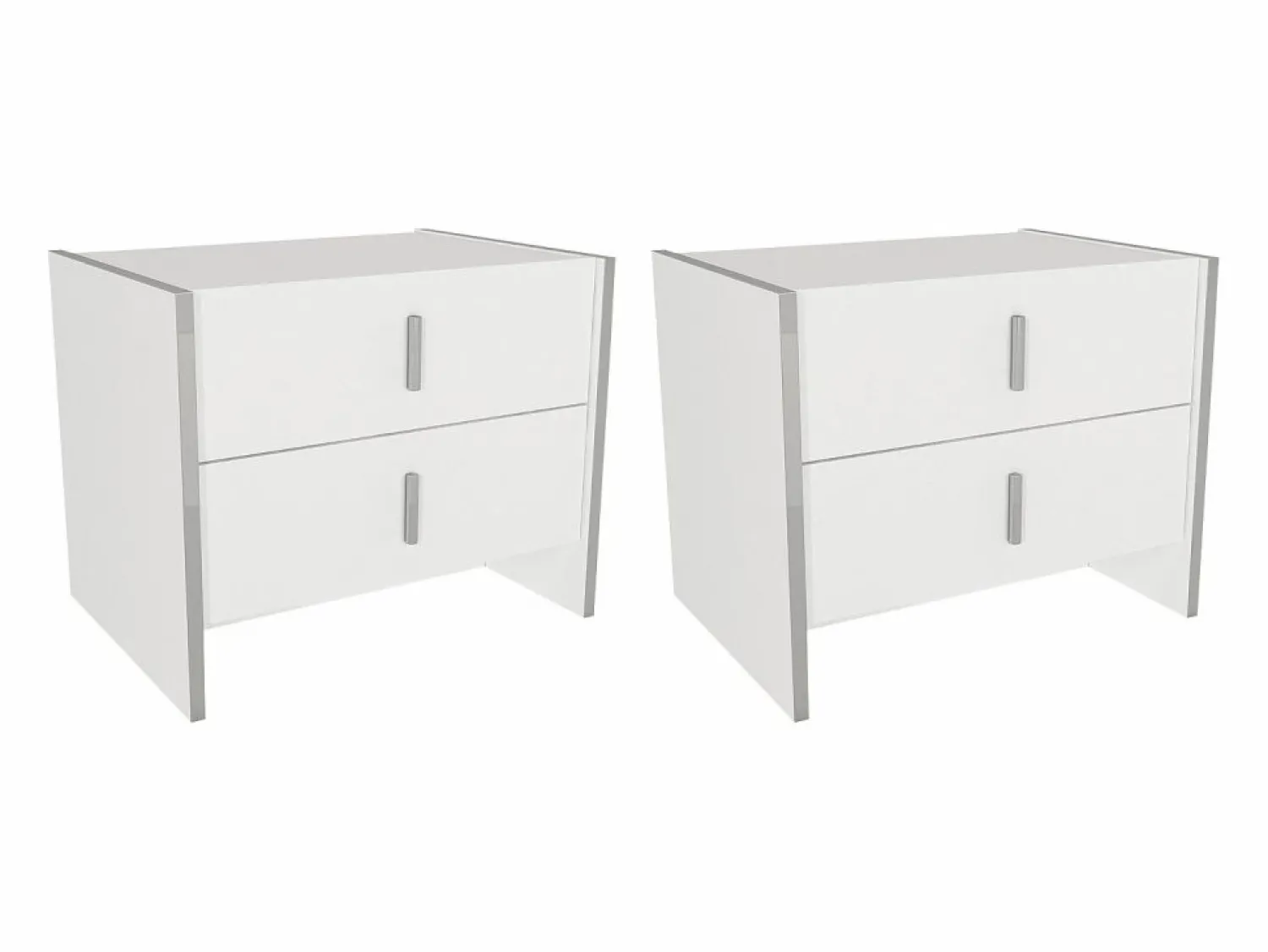 Online Vente-unique Mesita de noche, juego de 2 con 2 cajones, color - CADEBA Blanco