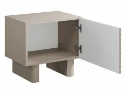 New Mesita de noche LUDIMA de 1 puerta en MDF Mesita De Noche