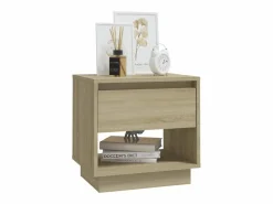 Clicnbuy Mesita de noche madera contrachapada roble Sonoma 45x34x44 cm
