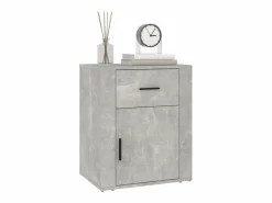 Clicnbuy Mesita de noche madera contrachapada hormigón 50x36x60 cm