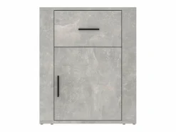 Clicnbuy Mesita de noche madera contrachapada hormigón 50x36x60 cm