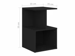 Clearance Mesita de noche madera contrachapada 35x35x55 cm Mesita De Noche
