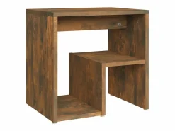 Hot Mesita de noche madera contrachapada roble ahumado 40x30x40 cm Mesita De Noche