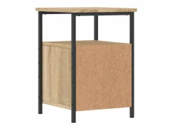 Hot Clicnbuy Mesita de noche madera de ingeniería roble Sonoma 34x35,5x50 cm Marru00f3n
