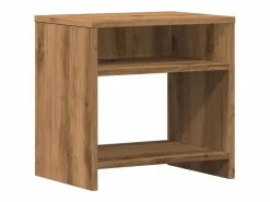 Clearance Clicnbuy Mesita de noche madera de ingeniería roble artisian 40x30x40 cm Marru00f3n