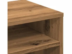 Clearance Clicnbuy Mesita de noche madera de ingeniería roble artisian 40x30x40 cm Marru00f3n