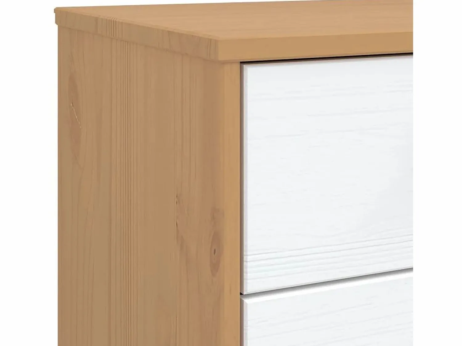 vidaxl Mesita de noche OLDEN madera maciza de pino y marrón